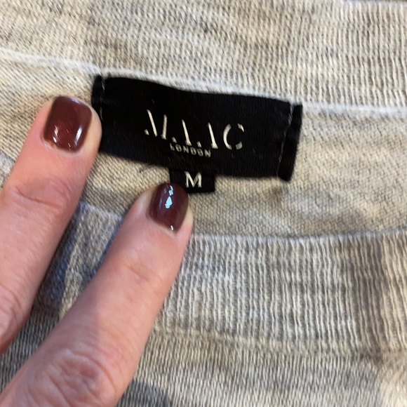M.A.A.C. Grey 3/4 length sleeve sweater - Picture 2 of 4